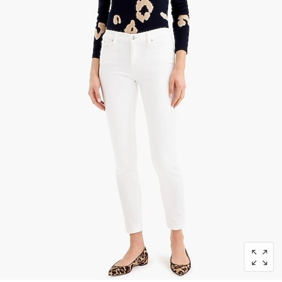 J. Crew 8” Toothpick Jeans White 09355 Denim 26 - Picture 3 of 7